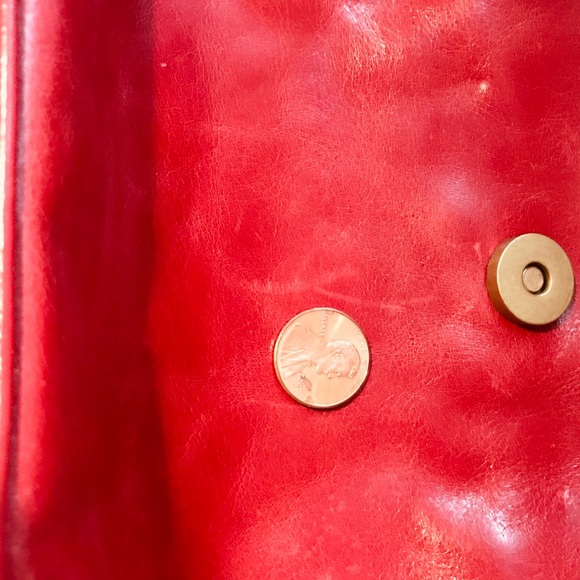 Apt. 9 NWT red leather shoulder bag - Picture 7 of 7